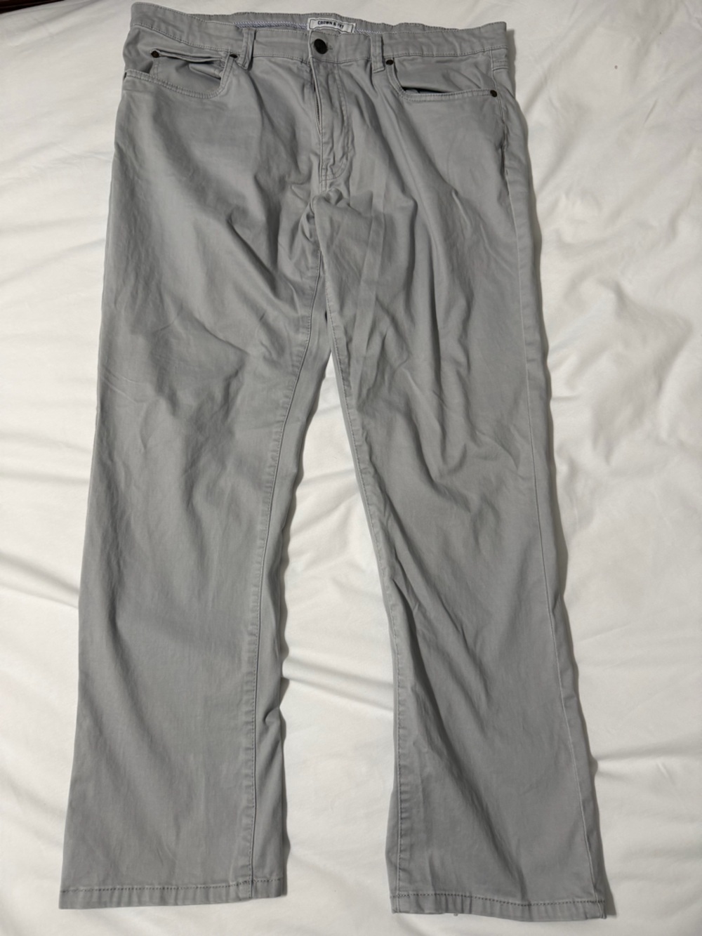 crown & ivy Light Gray Men's five pocket Pants